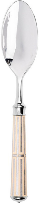 Ercuis Ecru Art Deco Parc Beau 餐匙 21.6 x 3.5 cm, 米色, 1個