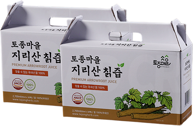 애드크로스 토종마을 지리산 야생 칡즙 건강즙 30p, 2개, 2.7L