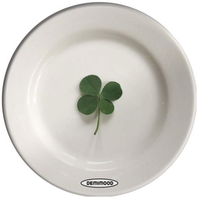 데미무드 티타임 포토 레시피 아크릴 컵받침, 클로버디쉬, 1개