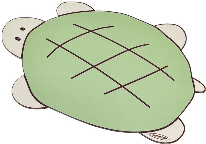 데미무드 페코페코 비정형 마우스패드, 메론빵거북이, 1개