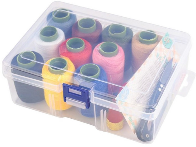 코리드리 10색 반짇고리 세트 가정용 바느질 키트, 혼합색상, 1세트