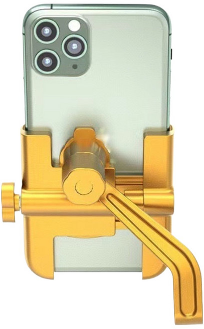 KODACHIEF 리드미컬한 자전거 휴대폰 거치대 C2 알루미늄 백미러 스타일 7 x 7 cm, 골드, 1개