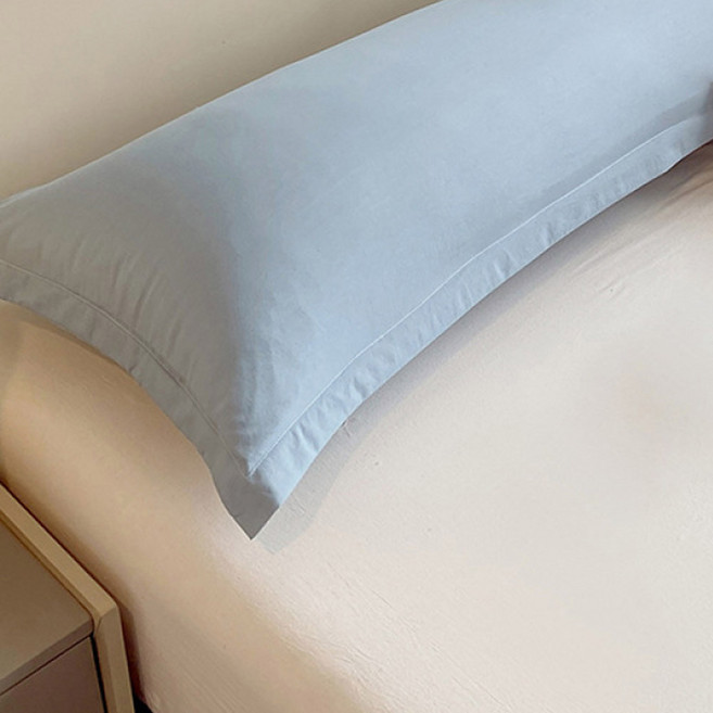 코리드리 사계절 면 사각 롱 베개 바디필로우 커버, 블루