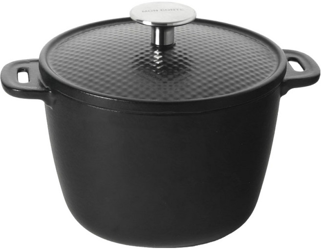 PNPOONGNYUN Mon Conte Noir Cocotte IH 鍋, 18cm, 1個, 霧面黑