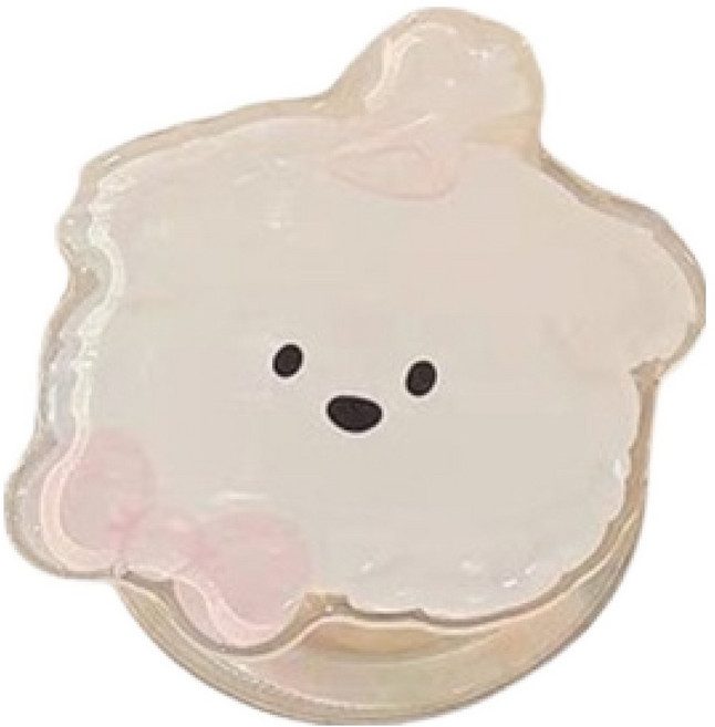 케이스틱 맥세이프 귀여운 동물 스마트톡, 1개, 리본강아지