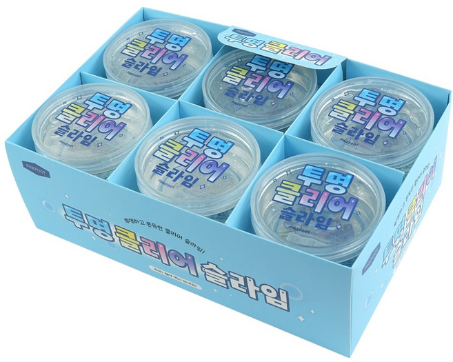 핑크풋 클리어 슬라임, 투명, 156g, 12개