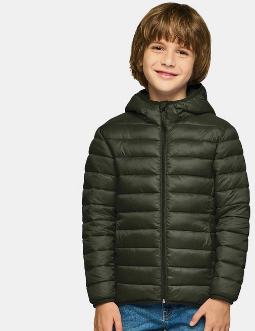 주니어용 후드 경량 패딩점퍼