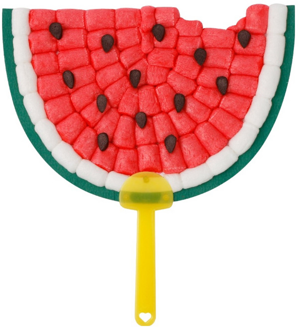 플레이콘 부채만들기 4인용 세트, 1 수박부채, 1세트