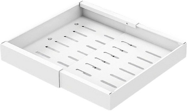 이우아여사 탄소강 슬라이딩 좌우확장 길이조절 레일선반, 화이트, 1개