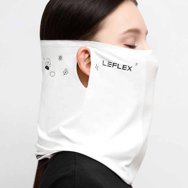 LEFLEX Ryan & Chunshik 無縫防紫外線口罩, 白色, 1個
