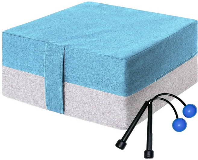 ROVERA 跳躍瘦身彈跳床 彈跳方塊 彈跳墊 有氧運動器材組 BC-500, 藍色