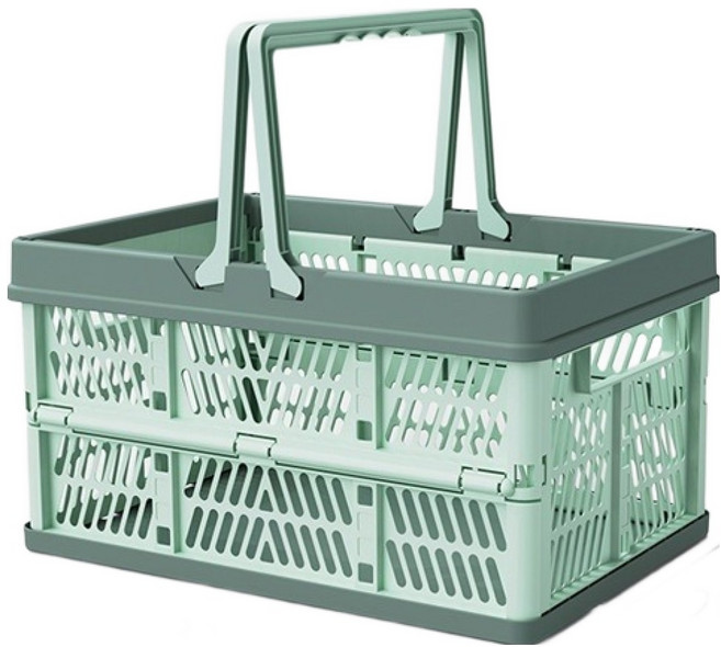 세렌틱 접이식 플라스틱 수납 박스 중형, 연두색, 1개