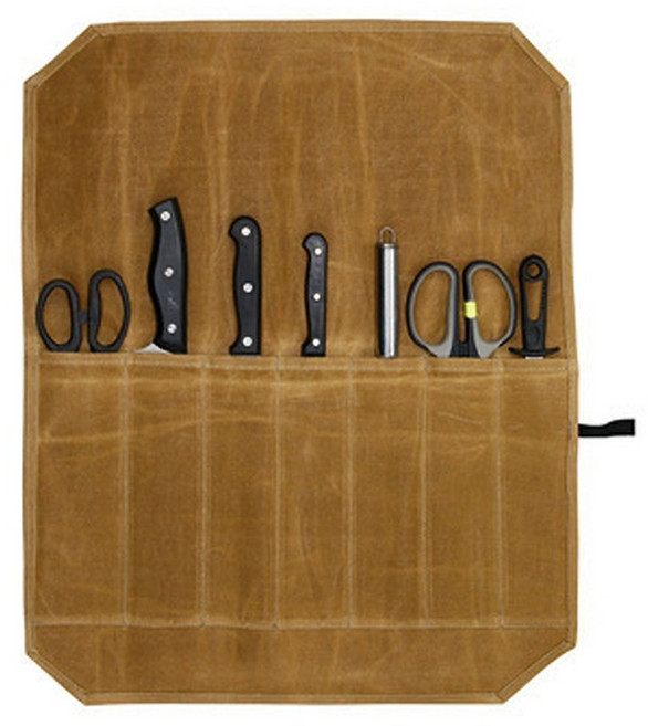 바른리빙 캔버스 칼집 가방, 브라운, 1개