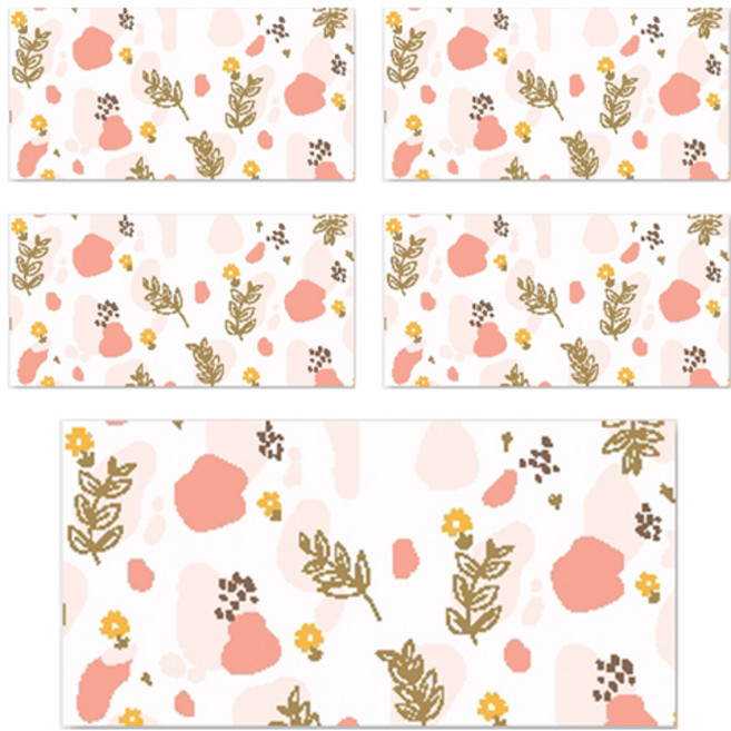 양지다이어리 더스페셜 기프트 용돈봉투 Ver 5, 리프핑크, 5개