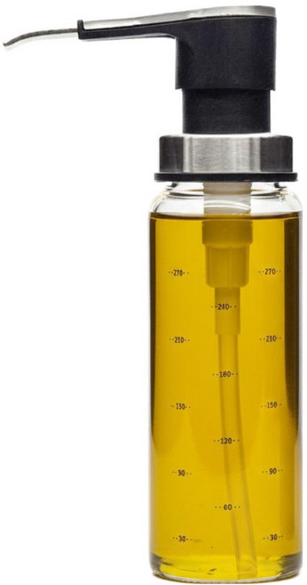 미르코리아 내열유리 펌프 시럽 오일병 블랙, 1개, 300ml