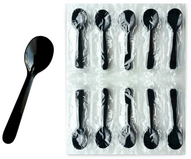 생활을그리다 미니미니 스푼 블랙 8.5cm, 1개입, 100개
