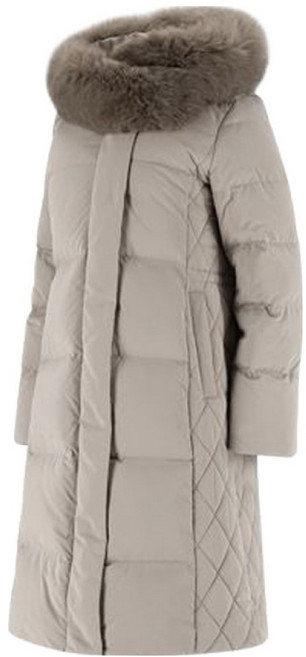 PAT 여성용 폭스퍼 롱 구스다운