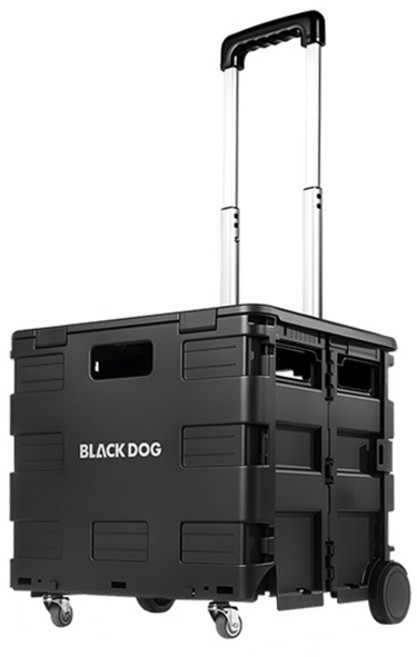 BLACK DOG 黑狗 手把可折疊露營折疊推車 BD218, 黑色, 1個