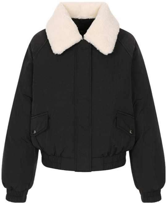 OLIVE DES OLIVE 女款毛領鵝絨羽絨外套