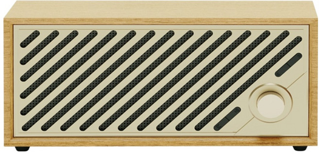 엑토 클래식 우드 TWS 인테리어 무선 블루투스 스피커, BTS-64, 브라운