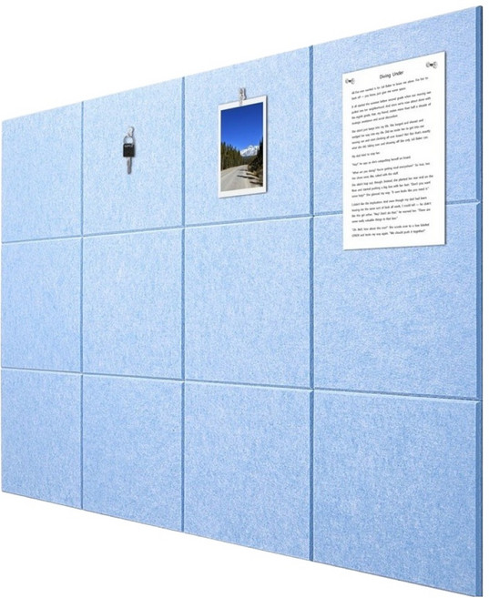 DIY自行施工隔音材料, 淺藍色, 12個