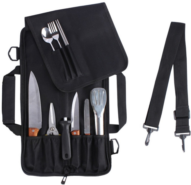 바른리빙 어깨끈 칼집 가방, 블랙, 1개