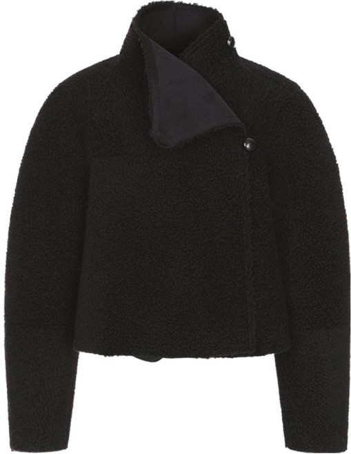 올리브데올리브 여성용 하이넥 리버시블 무스탕