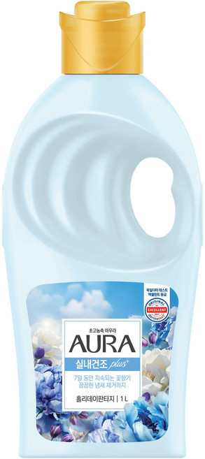 아우라 실내건조 초고농축 섬유유연제 홀리데이판타지 본품, 1L, 1개