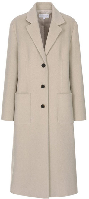 올리브데올리브 여성용 싱글 롱 핸드메이드 코트