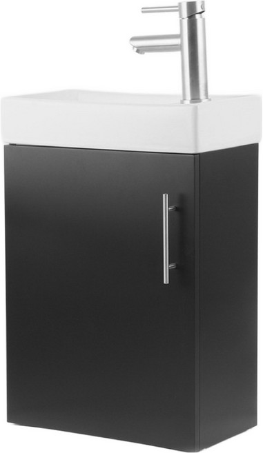 피널리 미니 벽걸이형 세면대 하부장 설치부속 4종, 매트 블랙(하부장)