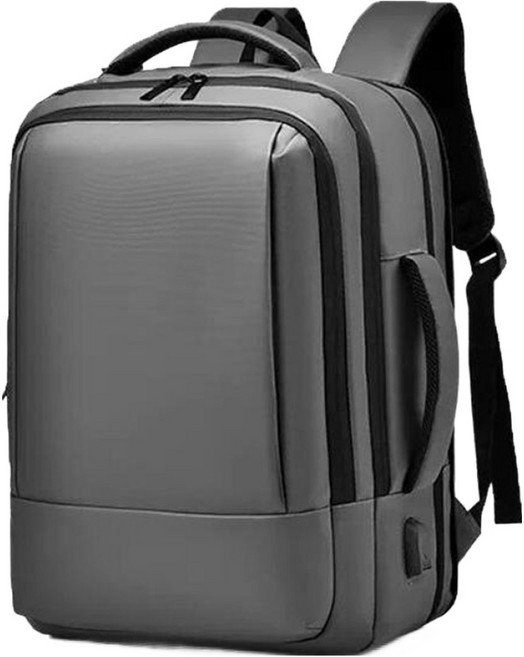 엘쏘 남성용 멀티포켓 확장형 노트북 탭 분리보관 심플 비즈니스 백팩 B