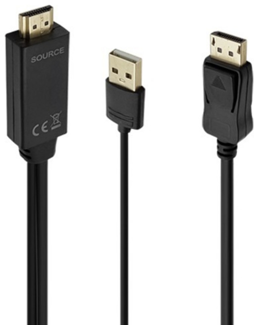 LAN Star HDMI 轉 Display Port 4K 30Hz 連接線 LS-HD2DP-5M, 1個