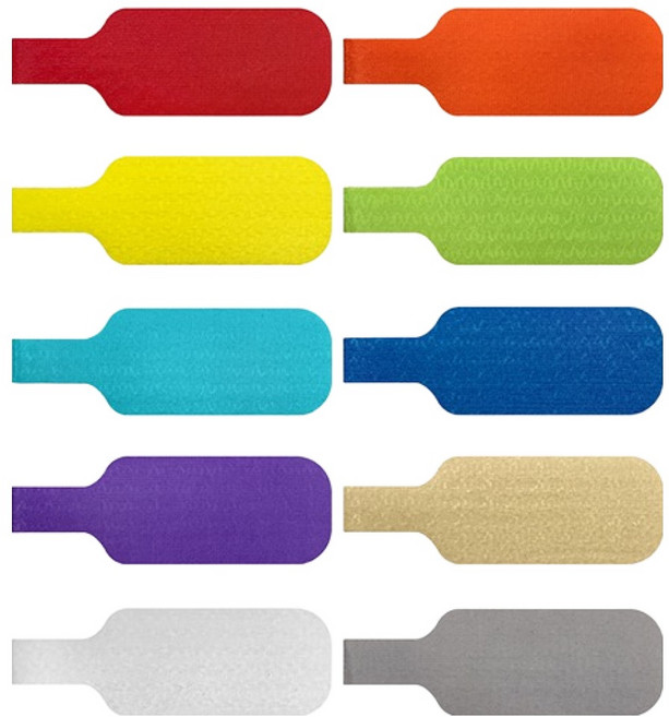 랩잇 벨크로 네임택 라벨 10종 세트 410-CL-MD-MC, 1세트, 혼합색상