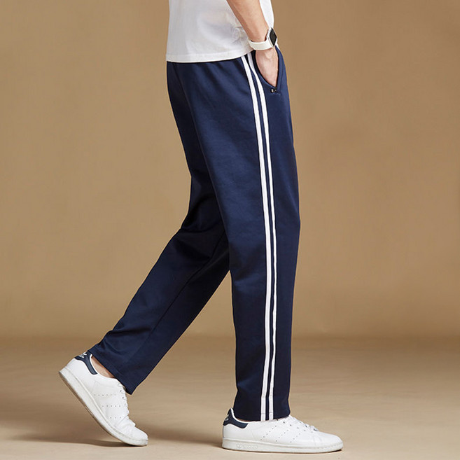 맨인모드 남성용 스판 좋은 데일리 두줄 트레이닝 팬츠 JY018