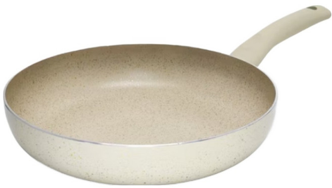 mama cook 媽媽廚 百合白鈦石不沾平底鍋, 1個, 24cm