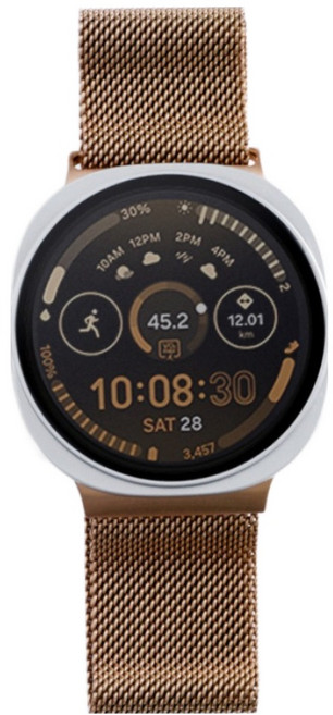 우먼스9999 밀레니즈 루프 밴드 스마트워치 스트랩, 로즈골드, 1개