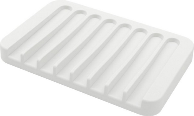 홈나나 물 쏙쏙 잘빠져 청결한 실리콘 비누받침대, 화이트, 1개