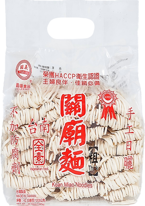 義峰食品 關廟麵 粗, 1個, 1.2kg