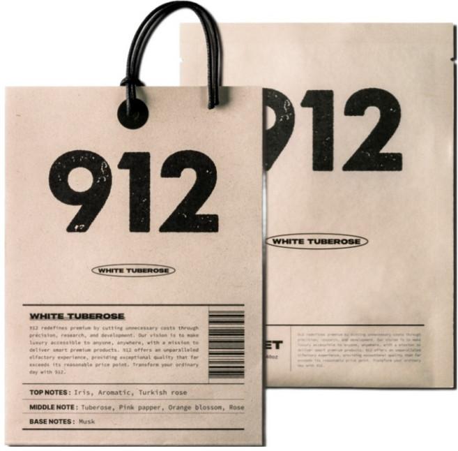 912 掛式室內香氛袋, 白晚香玉, 2個, 40g