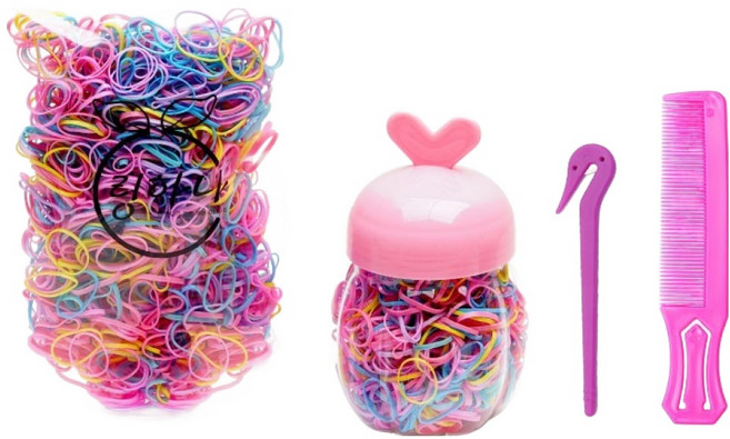 링하나 아이럽밴드 뜯김없는 대용량 유아고무줄 + 이지컷 + 빗 세트 RH5