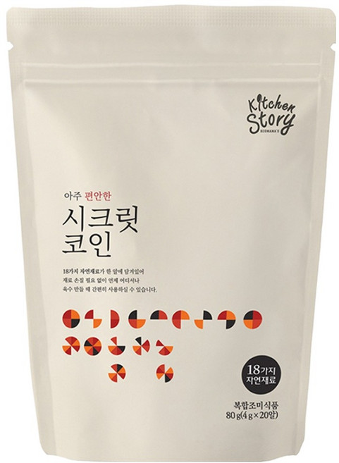 키친스토리 빅마마 이혜정의 시크릿코인 아주 편안한맛, 80g, 1개