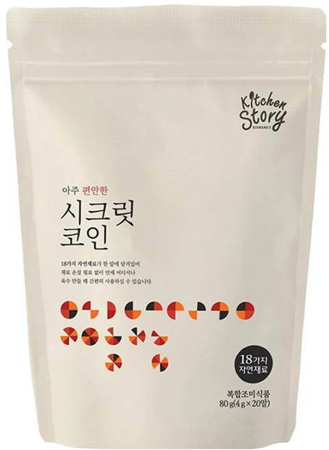 키친스토리 빅마마 이혜정의 시크릿코인 아주 편안한맛, 80g, 1개 - 쿠팡