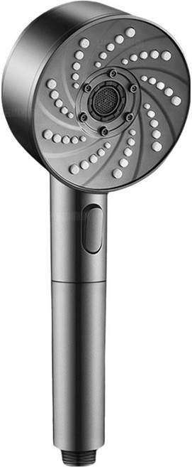 YUNMI 家用手持增壓蓬蓬頭/四段式萬用沖洗噴槍蓬蓬頭/過濾蓬蓬頭/洗澡淋浴噴頭/浴室節水花灑, 1個, 槍灰色