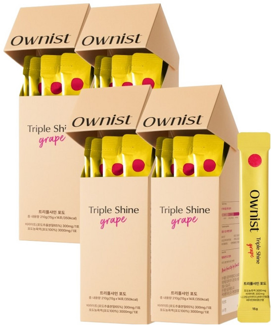 오니스트 트리플샤인 포도 14p, 14회분, 4개