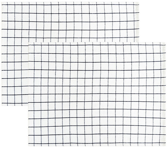 메오 부엌의 천 면 키친크로스 40 x 60 cm, 화이트 A, 2개