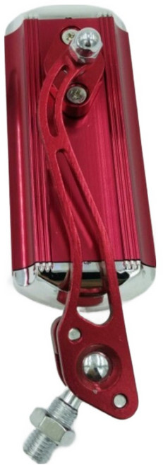 다조아샵 자전거 핸들바 백미러 안전 반사경, 레드, 1개