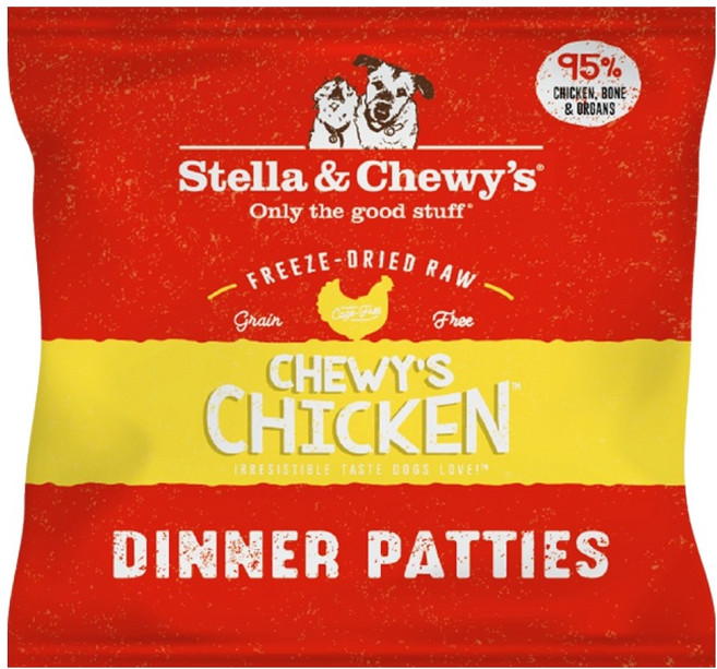 스텔라앤츄이스 전연령 강아지 동결건조 디너패티 사료, 닭, 10g, 1개