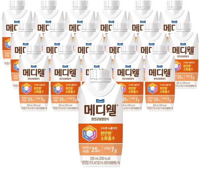 메디웰 구수한 누룽지맛 완전균형영양식, 200ml, 18개