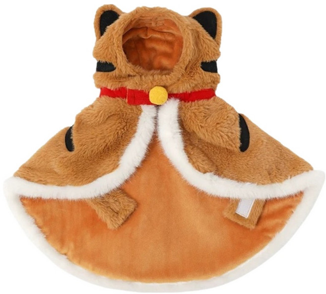 zeze 呆萌老虎保暖寵物服, 1個, 橘色