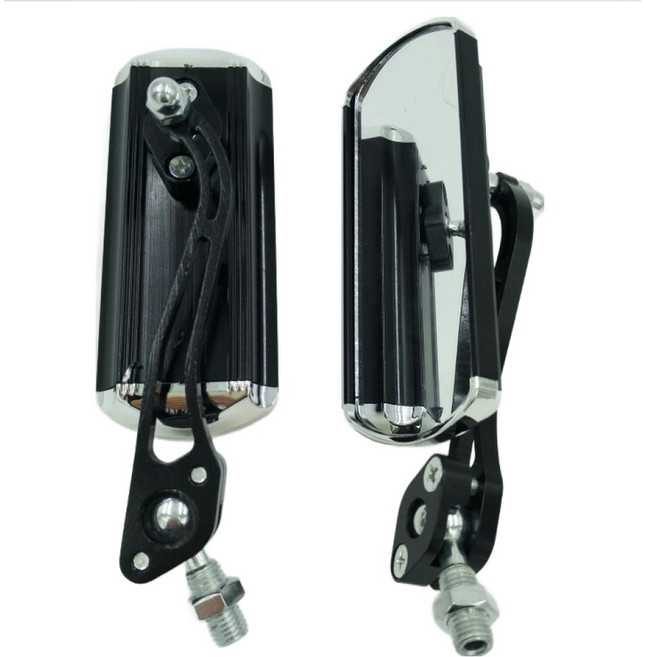 다조아샵 자전거 핸들바 백미러 안전 반사경 좌우 세트, 블랙, 1세트